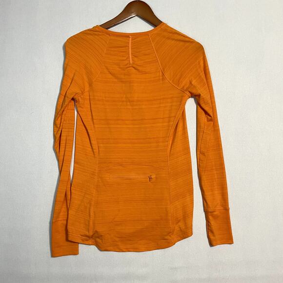 Athleta Stellar Long Sleeve Half Zip Pullover Top‎ Orange - Size S - Picture 3 of 7